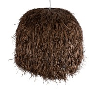 GLOBOSTAR® GUADELOUPE 02295 Boho Κρεμαστό Φωτιστικό Οροφής με Ντουί 1 x E27 AC 220-240V IP20 - Καφέ - Μ120 x Π120 x Υ100cm