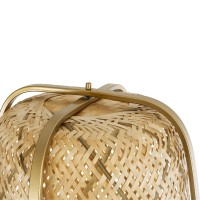 GLOBOSTAR® MEILANI 02301 Boho Επιδαπέδιο Φωτιστικό με Ντουί 1 x E27 AC 220-240V IP20 - Χρυσό & Μπεζ - Μ40 x Π40 x Υ150cm
