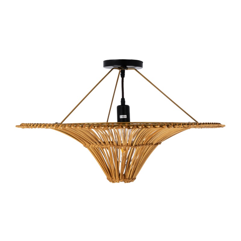 GLOBOSTAR® PALERMO 02308 Boho Φωτιστικό Οροφής με Ντουί 1 x E27 AC 220-240V IP20 - Καφέ - Μ60 x Π60 x Υ36cm