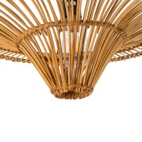 GLOBOSTAR® PALERMO 02308 Boho Φωτιστικό Οροφής με Ντουί 1 x E27 AC 220-240V IP20 - Καφέ - Μ60 x Π60 x Υ36cm