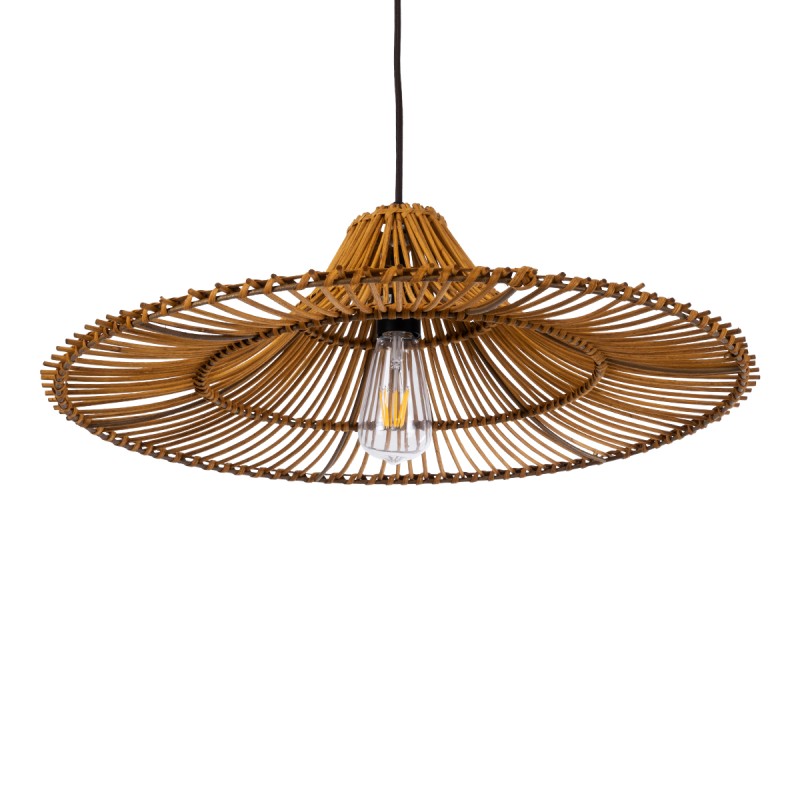 GLOBOSTAR® PALERMO 02310 Boho Κρεμαστό Φωτιστικό Οροφής με Ντουί 1 x E27 AC 220-240V IP20 - Καφέ - Μ60 x Π60 x Υ18cm