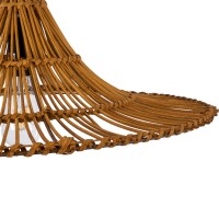 GLOBOSTAR® PALERMO 02310 Boho Κρεμαστό Φωτιστικό Οροφής με Ντουί 1 x E27 AC 220-240V IP20 - Καφέ - Μ60 x Π60 x Υ18cm