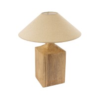 GLOBOSTAR® LAFRONTERA 02313 Boho Επιτραπέζιο Φωτιστικό Πορτατίφ με Ντουί 1 x E27 AC 220-240V IP20 - Μπεζ - Μ50 x Μ50 x Υ60cm