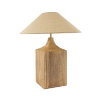 GLOBOSTAR® LAFRONTERA 02313 Boho Επιτραπέζιο Φωτιστικό Πορτατίφ με Ντουί 1 x E27 AC 220-240V IP20 - Μπεζ - Μ50 x Μ50 x Υ60cm