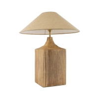 GLOBOSTAR® LAFRONTERA 02313 Boho Επιτραπέζιο Φωτιστικό Πορτατίφ με Ντουί 1 x E27 AC 220-240V IP20 - Μπεζ - Μ50 x Μ50 x Υ60cm