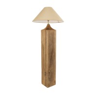 GLOBOSTAR® LAFRONTERA 02314 Boho Επιδαπέδιο Φωτιστικό με Ντουί 1 x E27 AC 220-240V IP20 - Καφέ & Μπεζ - Μ55 x Π55 x Υ140cm