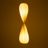 GLOBOSTAR® PRAIA 02316 Μοντέρνο Κρεμαστό Φωτιστικό Οροφής με Ντουί 2 x E27 AC 220-240V IP20 - Μπεζ & Λευκό - Μ25 x Π25 x Υ112cm