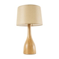 GLOBOSTAR® BERKBAY 02319 Boho Επιτραπέζιο Φωτιστικό Πορτατίφ με Ντουί 1 x E27 AC 220-240V IP20 - Μπεζ - Μ32 x Π32 x Υ55cm