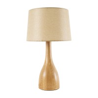 GLOBOSTAR® BERKBAY 02319 Boho Επιτραπέζιο Φωτιστικό Πορτατίφ με Ντουί 1 x E27 AC 220-240V IP20 - Μπεζ - Μ32 x Π32 x Υ55cm