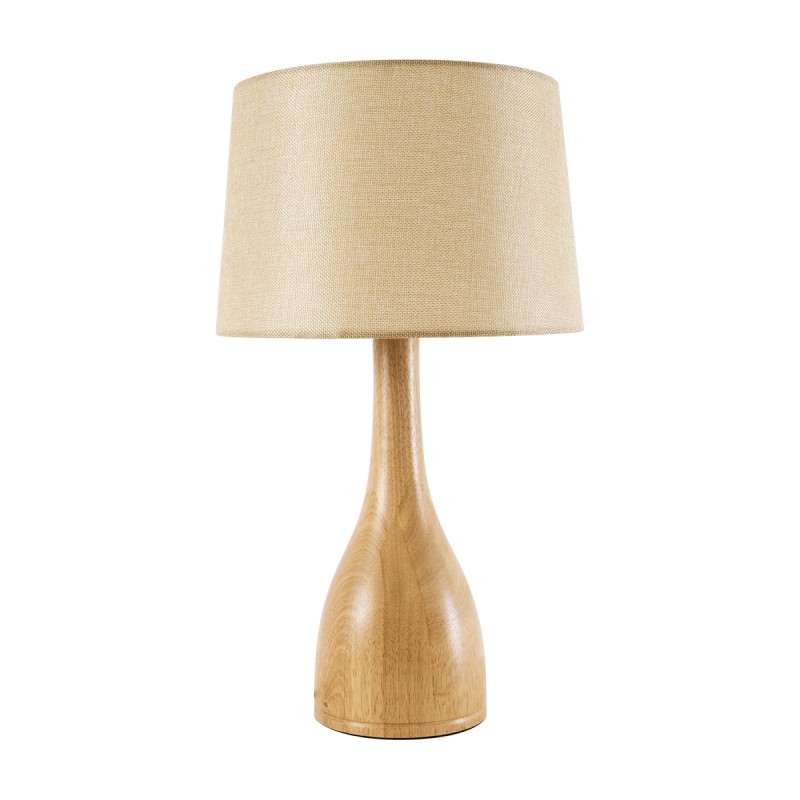 GLOBOSTAR® BERKBAY 02319 Boho Επιτραπέζιο Φωτιστικό Πορτατίφ με Ντουί 1 x E27 AC 220-240V IP20 - Μπεζ - Μ32 x Π32 x Υ55cm