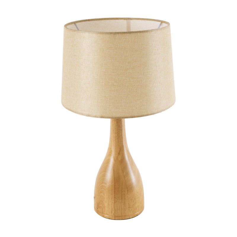 GLOBOSTAR® BERKBAY 02319 Boho Επιτραπέζιο Φωτιστικό Πορτατίφ με Ντουί 1 x E27 AC 220-240V IP20 - Μπεζ - Μ32 x Π32 x Υ55cm