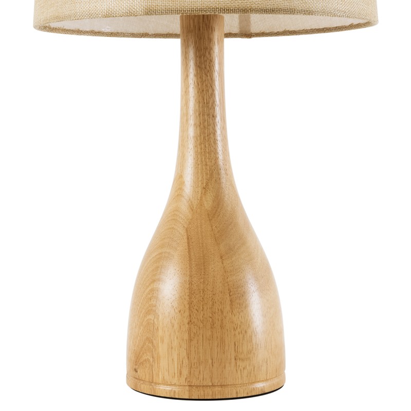 GLOBOSTAR® BERKBAY 02319 Boho Επιτραπέζιο Φωτιστικό Πορτατίφ με Ντουί 1 x E27 AC 220-240V IP20 - Μπεζ - Μ32 x Π32 x Υ55cm