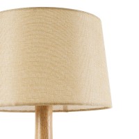 GLOBOSTAR® BERKBAY 02319 Boho Επιτραπέζιο Φωτιστικό Πορτατίφ με Ντουί 1 x E27 AC 220-240V IP20 - Μπεζ - Μ32 x Π32 x Υ55cm