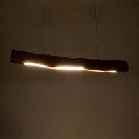 GLOBOSTAR® KATRINA 02320 Μοντέρνο Κρεμαστό Φωτιστικό Οροφής LED 24W 1920lm 120° AC 220-240V IP20 Φυσικό Λευκό 4500K - Lumileds SMD Chip - Καφέ - Μ10 x Π10 x Υ100cm - 2 Χρόνια Εγγύηση