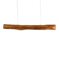 GLOBOSTAR® KATRINA 02320 Μοντέρνο Κρεμαστό Φωτιστικό Οροφής LED 24W 1920lm 120° AC 220-240V IP20 Φυσικό Λευκό 4500K - Lumileds SMD Chip - Καφέ - Μ10 x Π10 x Υ100cm - 2 Χρόνια Εγγύηση