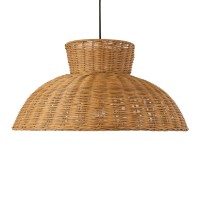 GLOBOSTAR® MALABO 02328 Boho Κρεμαστό Φωτιστικό Οροφής με Ντουί 1 x E27 AC 220-240V IP20 - Καφέ - Μ60 x Π60 x Υ31cm
