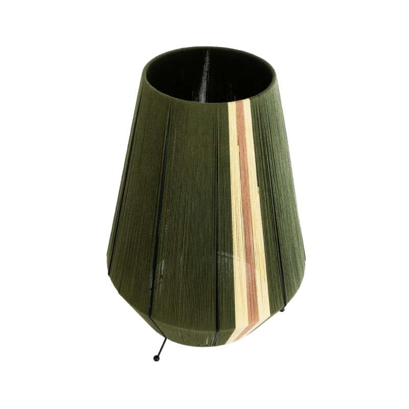 GLOBOSTAR® SALERNO 02332 Boho Επιδαπέδιο Φωτιστικό με Ντουί 1 x E27 AC 220-240V IP20 - Πράσινο & Μπεζ - Μ50 x Π50 x Υ70cm