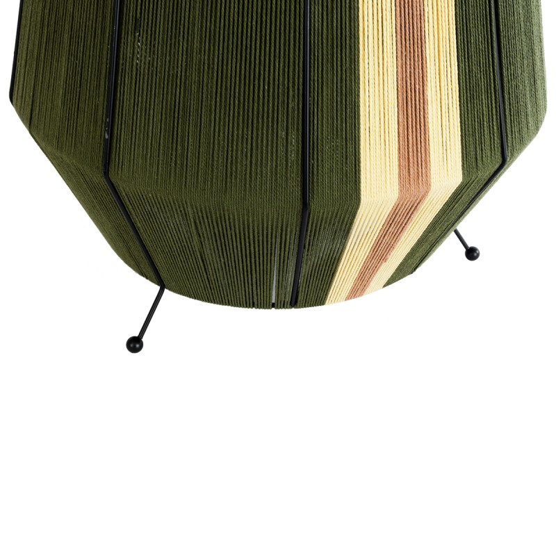 GLOBOSTAR® SALERNO 02332 Boho Επιδαπέδιο Φωτιστικό με Ντουί 1 x E27 AC 220-240V IP20 - Πράσινο & Μπεζ - Μ50 x Π50 x Υ70cm