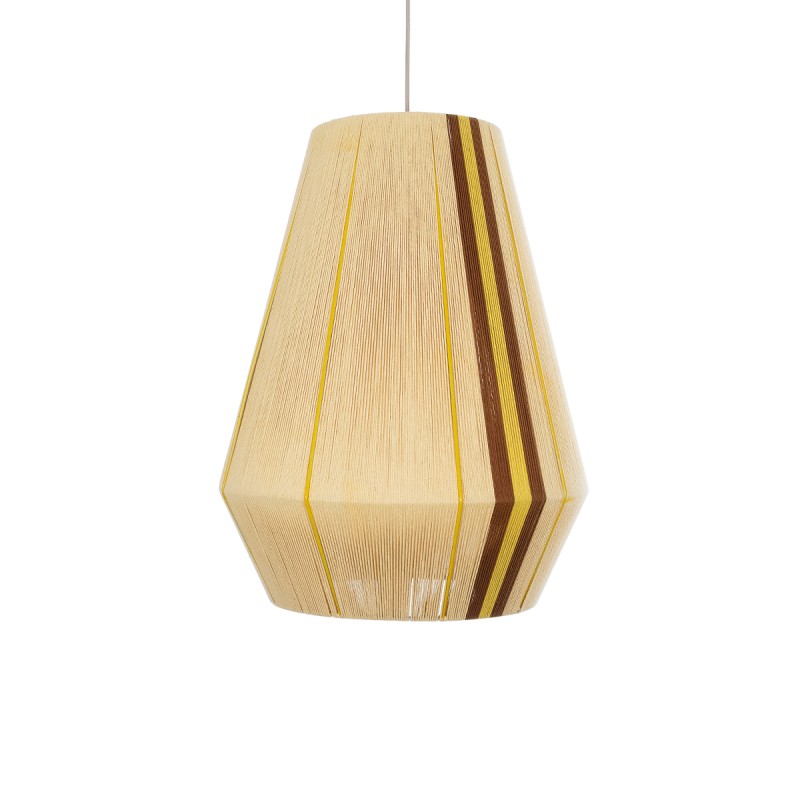 GLOBOSTAR® SALERNO 02334 Boho Κρεμαστό Φωτιστικό Οροφής με Ντουί 1 x E27 AC 220-240V IP20 - Μπεζ & Καφέ - Μ50 x Π50 x Υ60cm