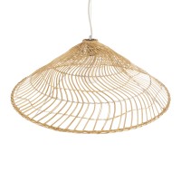 GLOBOSTAR® KAIA 02347 Boho Κρεμαστό Φωτιστικό Οροφής με Ντουί 1 x E27 AC 220-240V IP20 - Μπεζ - Μ80 x Π80 x Υ26cm