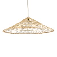 GLOBOSTAR® KAIA 02348 Boho Κρεμαστό Φωτιστικό Οροφής με Ντουί 1 x E27 AC 220-240V IP20 - Μπεζ - Μ100 x Π100 x Υ30cm