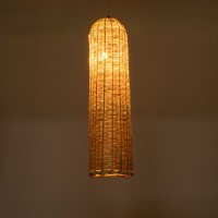 GLOBOSTAR® WAIKIKI 02349 Boho Κρεμαστό Φωτιστικό Οροφής με Ντουί 1 x E27 AC 220-240V IP20 - Μπεζ - Μ20 x Π20 x Υ80cm