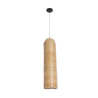 GLOBOSTAR® WAIKIKI 02349 Boho Κρεμαστό Φωτιστικό Οροφής με Ντουί 1 x E27 AC 220-240V IP20 - Μπεζ - Μ20 x Π20 x Υ80cm