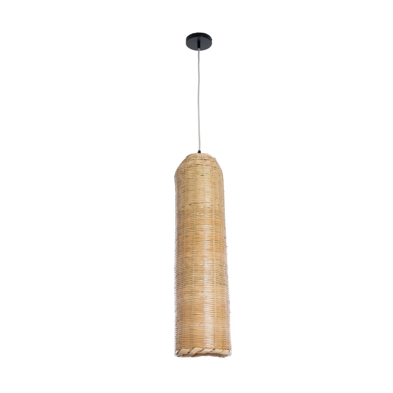 GLOBOSTAR® WAIKIKI 02349 Boho Κρεμαστό Φωτιστικό Οροφής με Ντουί 1 x E27 AC 220-240V IP20 - Μπεζ - Μ20 x Π20 x Υ80cm