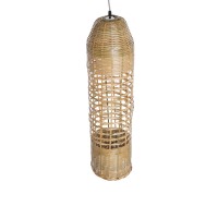 GLOBOSTAR® WAIKIKI 02350 Boho Κρεμαστό Φωτιστικό Οροφής με Ντουί 1 x E27 AC 220-240V IP20 - Μπεζ - Μ20 x Π20 x Υ80cm