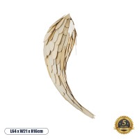 GLOBOSTAR® GOURAMI 02358 Boho Φωτιστικό Τοίχου - Απλίκα με Ντουί 1 x E27 AC 220-240V IP20 - Μπεζ - Μ64 x Π21 x Υ16cm