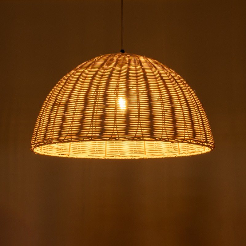 GLOBOSTAR® MONTANA 02378 Boho Κρεμαστό Φωτιστικό Οροφής με Ντουί 1 x E27 AC 220-240V IP20 - Μπεζ - Μ50 x Π50 x Υ25cm