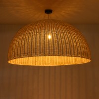 GLOBOSTAR® MONTANA 02380 Boho Κρεμαστό Φωτιστικό Οροφής με Ντουί 1 x E27 AC 220-240V IP20 - Μπεζ - Μ120 x Π120 x Υ60cm