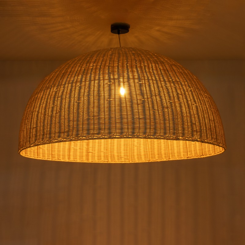 GLOBOSTAR® MONTANA 02380 Boho Κρεμαστό Φωτιστικό Οροφής με Ντουί 1 x E27 AC 220-240V IP20 - Μπεζ - Μ120 x Π120 x Υ60cm