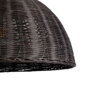 GLOBOSTAR® MONTANA 02381 Boho Κρεμαστό Φωτιστικό Οροφής με Ντουί 1 x E27 AC 220-240V IP20 - Καφέ - Μ50 x Π50 x Υ25cm