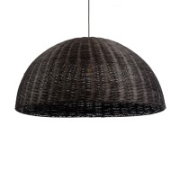 GLOBOSTAR® MONTANA 02382 Boho Κρεμαστό Φωτιστικό Οροφής με Ντουί 1 x E27 AC 220-240V IP20 - Καφέ - Μ80 x Π80 x Υ40cm