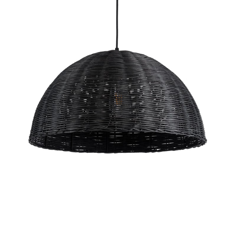 GLOBOSTAR® MONTANA 02383 Boho Κρεμαστό Φωτιστικό Οροφής με Ντουί 1 x E27 AC 220-240V IP20 - Μαύρο - Μ50 x Π50 x Υ25cm