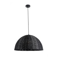 GLOBOSTAR® MONTANA 02383 Boho Κρεμαστό Φωτιστικό Οροφής με Ντουί 1 x E27 AC 220-240V IP20 - Μαύρο - Μ50 x Π50 x Υ25cm