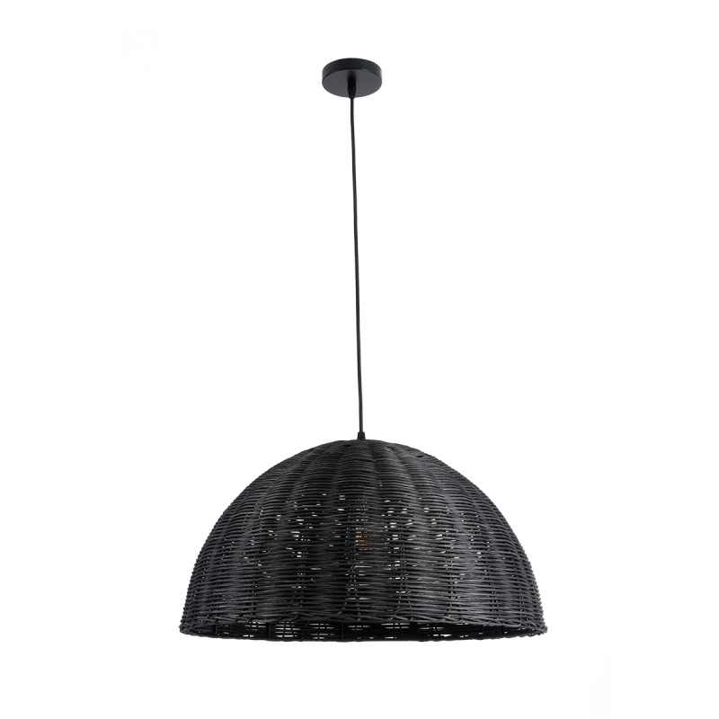 GLOBOSTAR® MONTANA 02383 Boho Κρεμαστό Φωτιστικό Οροφής με Ντουί 1 x E27 AC 220-240V IP20 - Μαύρο - Μ50 x Π50 x Υ25cm