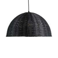 GLOBOSTAR® MONTANA 02383 Boho Κρεμαστό Φωτιστικό Οροφής με Ντουί 1 x E27 AC 220-240V IP20 - Μαύρο - Μ50 x Π50 x Υ25cm