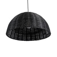 GLOBOSTAR® MONTANA 02383 Boho Κρεμαστό Φωτιστικό Οροφής με Ντουί 1 x E27 AC 220-240V IP20 - Μαύρο - Μ50 x Π50 x Υ25cm