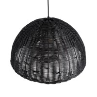 GLOBOSTAR® MONTANA 02383 Boho Κρεμαστό Φωτιστικό Οροφής με Ντουί 1 x E27 AC 220-240V IP20 - Μαύρο - Μ50 x Π50 x Υ25cm