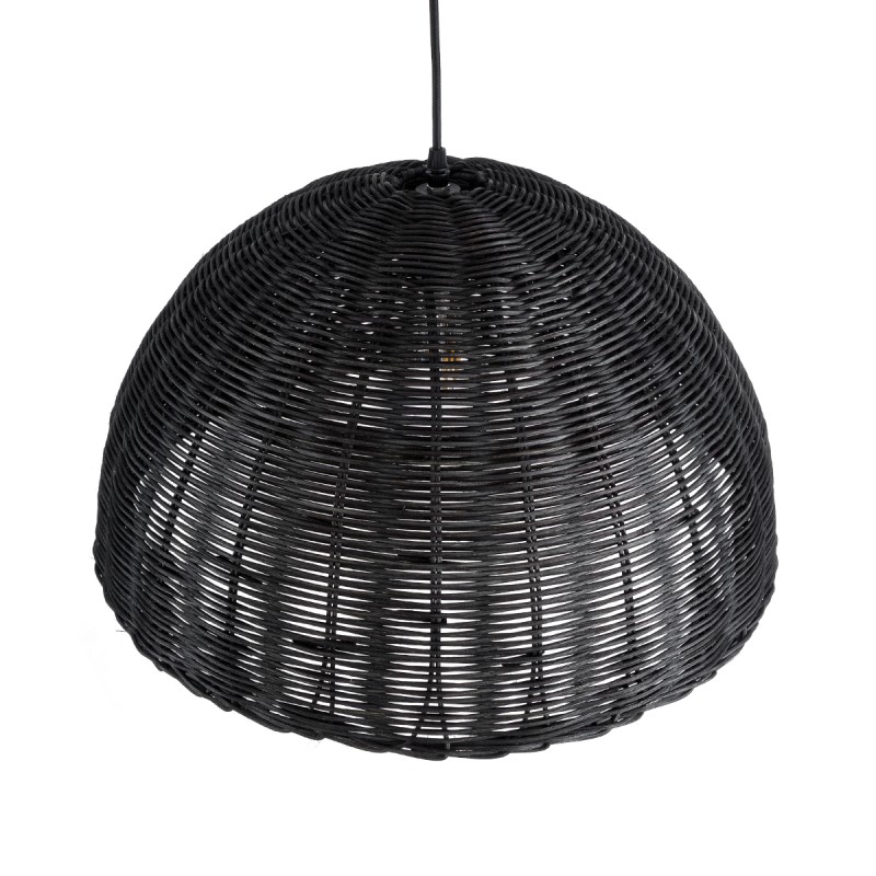 GLOBOSTAR® MONTANA 02383 Boho Κρεμαστό Φωτιστικό Οροφής με Ντουί 1 x E27 AC 220-240V IP20 - Μαύρο - Μ50 x Π50 x Υ25cm