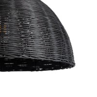 GLOBOSTAR® MONTANA 02383 Boho Κρεμαστό Φωτιστικό Οροφής με Ντουί 1 x E27 AC 220-240V IP20 - Μαύρο - Μ50 x Π50 x Υ25cm