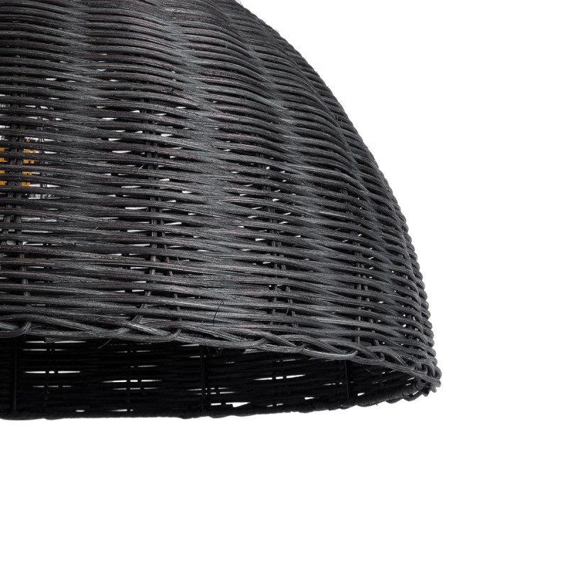GLOBOSTAR® MONTANA 02383 Boho Κρεμαστό Φωτιστικό Οροφής με Ντουί 1 x E27 AC 220-240V IP20 - Μαύρο - Μ50 x Π50 x Υ25cm