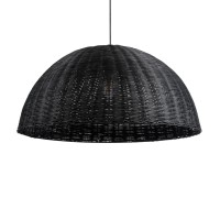 GLOBOSTAR® MONTANA 02384 Boho Κρεμαστό Φωτιστικό Οροφής με Ντουί 1 x E27 AC 220-240V IP20 - Μαύρο - Μ80 x Π80 x Υ40cm