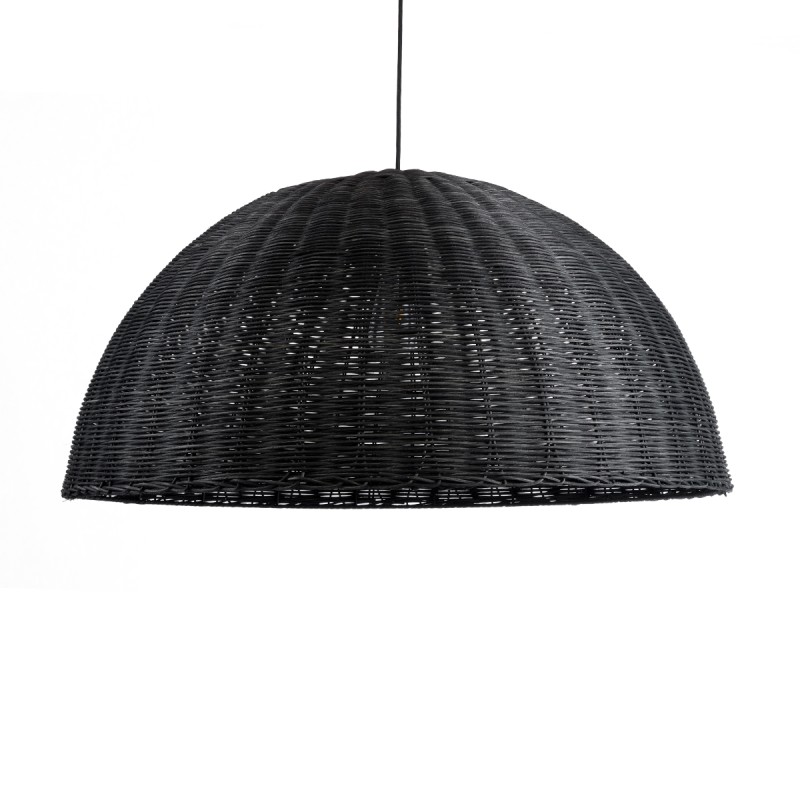 GLOBOSTAR® MONTANA 02384 Boho Κρεμαστό Φωτιστικό Οροφής με Ντουί 1 x E27 AC 220-240V IP20 - Μαύρο - Μ80 x Π80 x Υ40cm