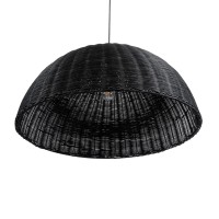 GLOBOSTAR® MONTANA 02384 Boho Κρεμαστό Φωτιστικό Οροφής με Ντουί 1 x E27 AC 220-240V IP20 - Μαύρο - Μ80 x Π80 x Υ40cm