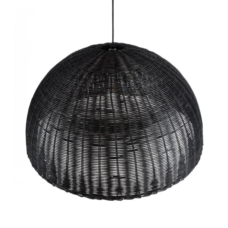 GLOBOSTAR® MONTANA 02384 Boho Κρεμαστό Φωτιστικό Οροφής με Ντουί 1 x E27 AC 220-240V IP20 - Μαύρο - Μ80 x Π80 x Υ40cm