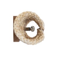 GLOBOSTAR® GUAVA 02385 Boho Φωτιστικό Τοίχου - Απλίκα με Ντουί 2 x G9 AC 220-240V IP20 - Μπεζ & Καφέ - Μ11 x Π13 x Υ30cm
