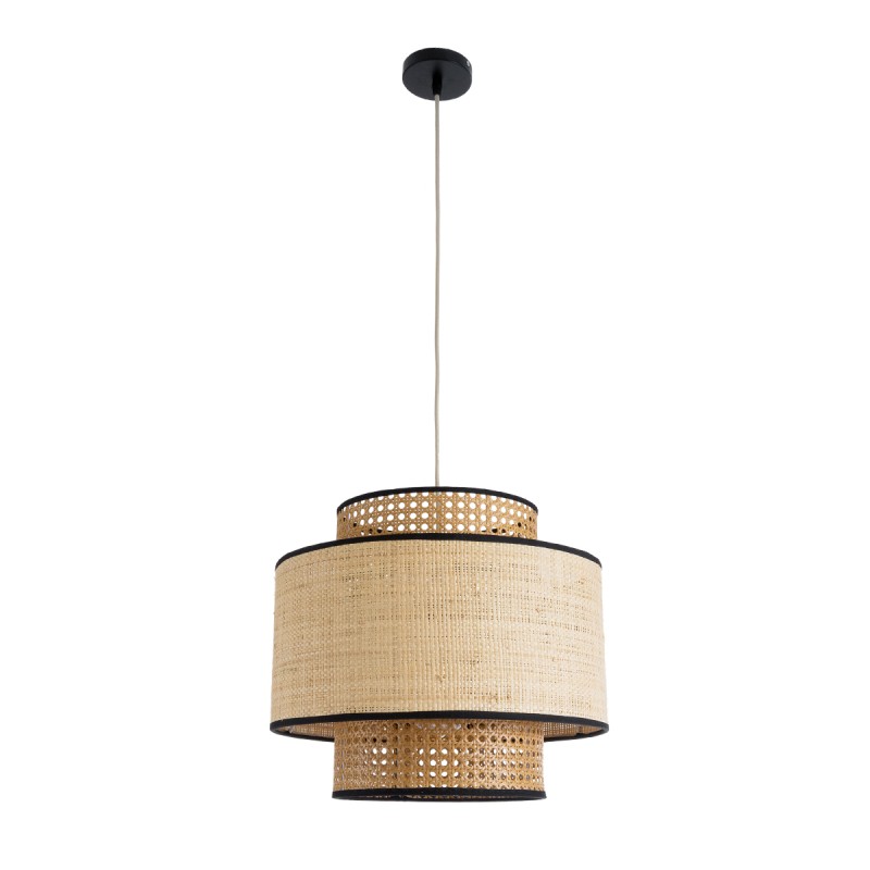 GLOBOSTAR® BRAVADO 02386 Boho Κρεμαστό Φωτιστικό Οροφής με Ντουί 1 x E27 AC 220-240V IP20 - Μπεζ- Μ40 x Π40 x Υ35cm